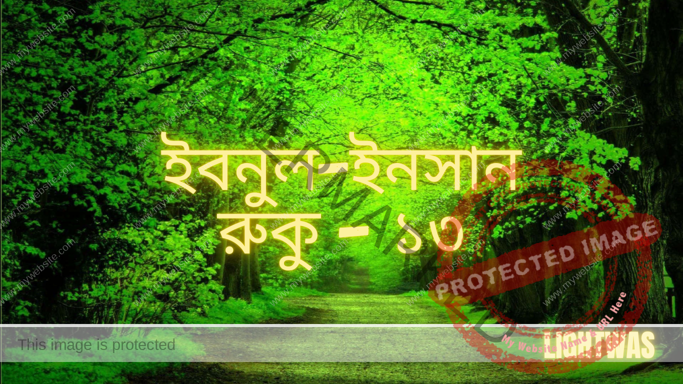 ইবনুল-ইনসান: রুকু - ১৩