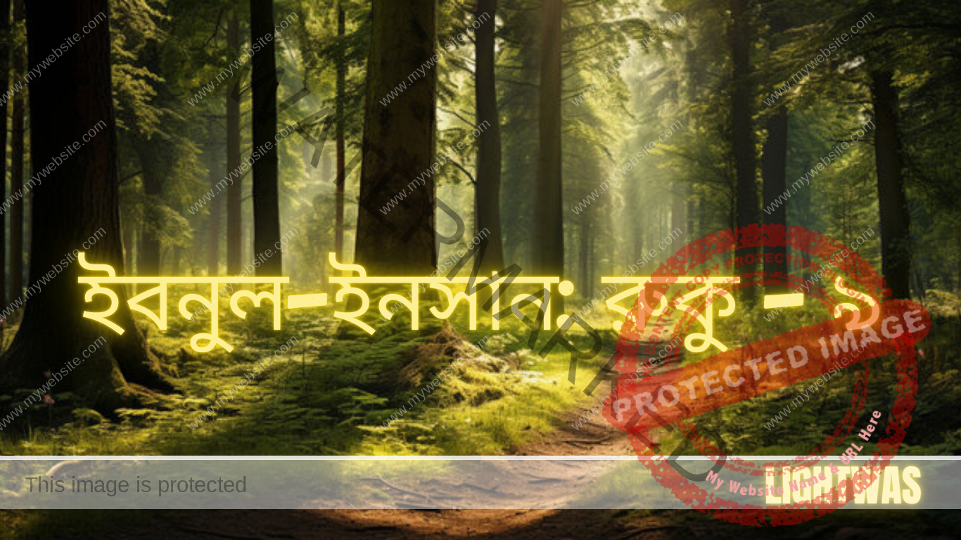 ইবনুল-ইনসান: রুকু - ৯